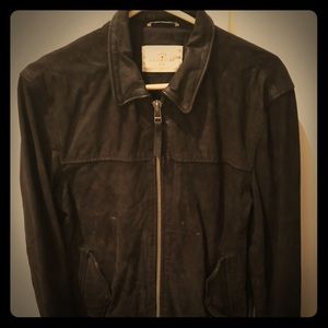 Your Neighbors. Black Suede Leather Jacket.